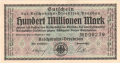 Germany 2  100 Million Mark, 25. 9.1923